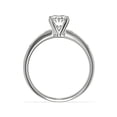 thumbnail image 2 of 0.70 T.C.W Oval Shaped Genuine Diamond Stunning Solitaire with Accents Wedding Ring for Women Solid 14K White Gold Size 3.5, 2 of 6