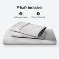 thumbnail image 3 of Bare Home Ultra-Soft Fitted Sheet + Pillowcase Set - Premium 1800 Collection - Deep Pocket - Queen, Light Gray, 3 of 8
