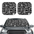 thumbnail image 2 of Kll Pasta Bacon Windshield Sun Shade 2-Piece Foldable Car Front Window Sunshade For Most Sedans Suv Truck - Auto Sun Blocker Visor Protector Blocks Max Uv Rays - Small, 2 of 7