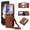 Coffee, variant on Wallet Function Case for Samsung Galaxy Z Flip 7 with Shoulder Strap, Elegant Card Holder Ring Stand Flip Zipper PU Leather Card Slots Phone Case Cover Women Girls for Galaxy Z Flip 7, Beige