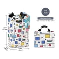 thumbnail image 2 of Yayeee Freestanding Laundry Hamper with Handle Collapsible Large Storage Basket for Clothes, Colorful Cartoon Graphic, 2 of 7