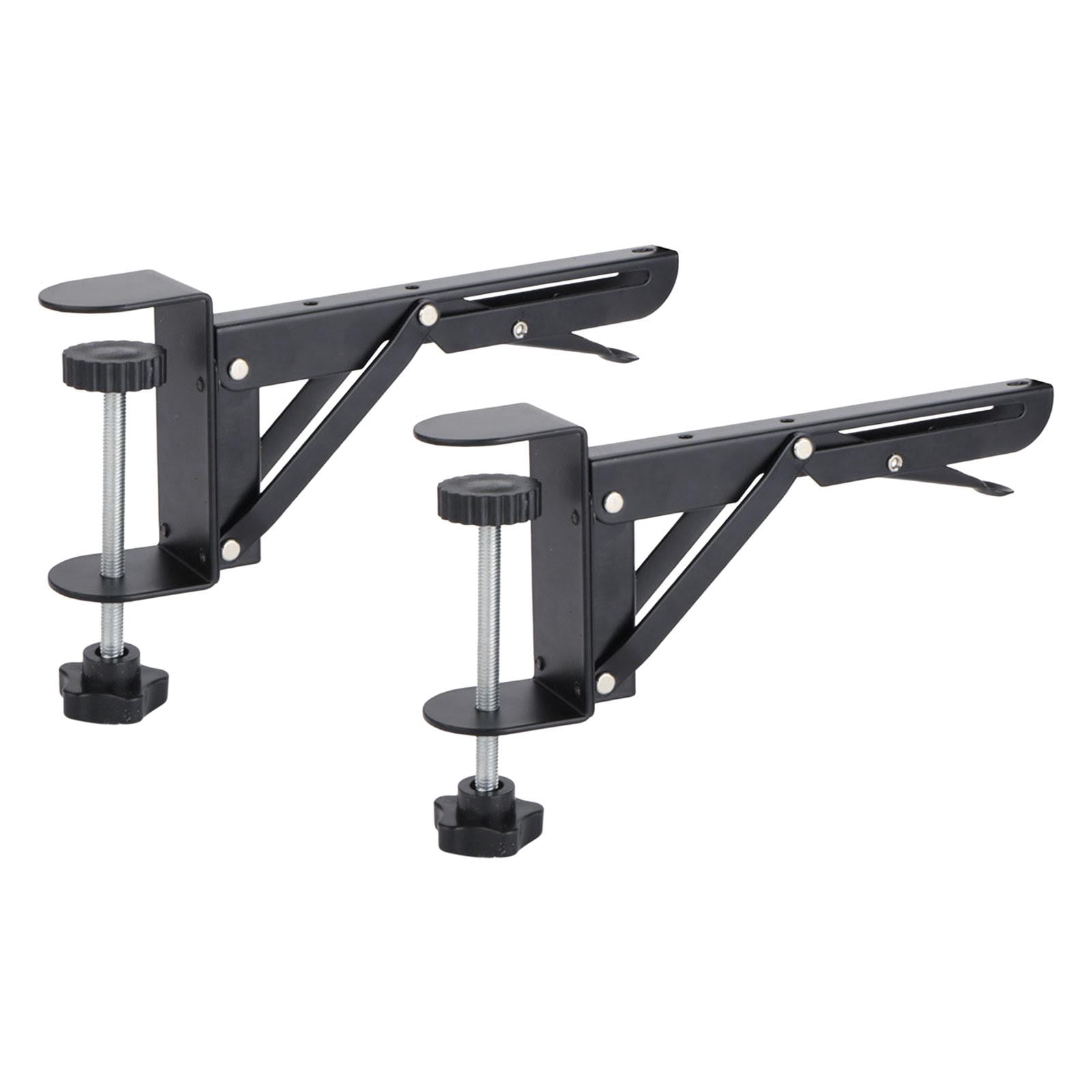 Under Desk Keyboard Tray Clamp Folding Bracket Adjustable for Home Office for 1-8cm Thickness