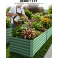 thumbnail image 3 of 2pcs Galvanized Raised Garden Bed, Planter Raised Garden Boxes Outdoor, 6x3x2ft /8x4x2ft Large Metal Raised Beds for Gardening, Garden Bed for Vegetables, Flowers, Herb, 3 of 8