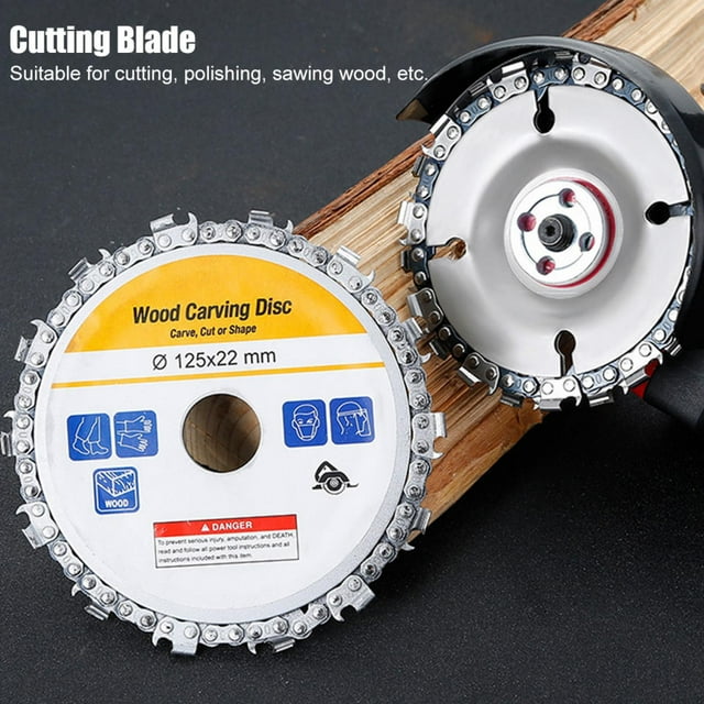 AMONIDA Saw Disc Chain, 4.5 Inch Grinder Wood Carving Disc Angle Grinder Chain Saw Disc Woodworking Accessories Circular Saw Blade For Wood Carving Cutting