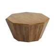 thumbnail image 4 of DECMAY 31.5 "Octagonal Natural  Rubber wood  Coffee Table, Coffee Table, Living Room Bedroom, 4 of 9
