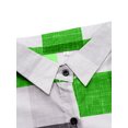 thumbnail image 4 of Innerwin Blouse Col à Revers Chemises Femme Plage Boutonnée Décontractée Hauts Vert 4TG, 4 of 9