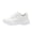 White, variant on Willtoo Women’s White Faux Leather Platform Sneakers, Lace‑Up Casual Chunky Sole Walking Shoes, Non Slip Comfortable Fashion Daily Sports Shoes