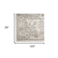 thumbnail image 5 of HomeRoots  10 ft. Oriental Power Loom Washable Runner Rug, Gray, 5 of 5