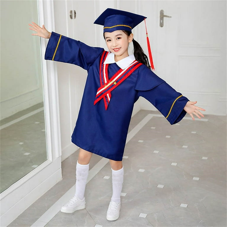 green emerald velvet dress Matte Gold Graduation Cap; Gown & Tassel Set|Elementary 5'9