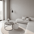 thumbnail image 3 of Coffee Tables, Nest Ease Round Coffee Table Set, Beige Coffee Tables With Storage,Fabric,Metal,Particle Board Wooden Coffee Tables, Furniture Primary Living Space Tables Nest Ease Round Coffee Table, 3 of 9