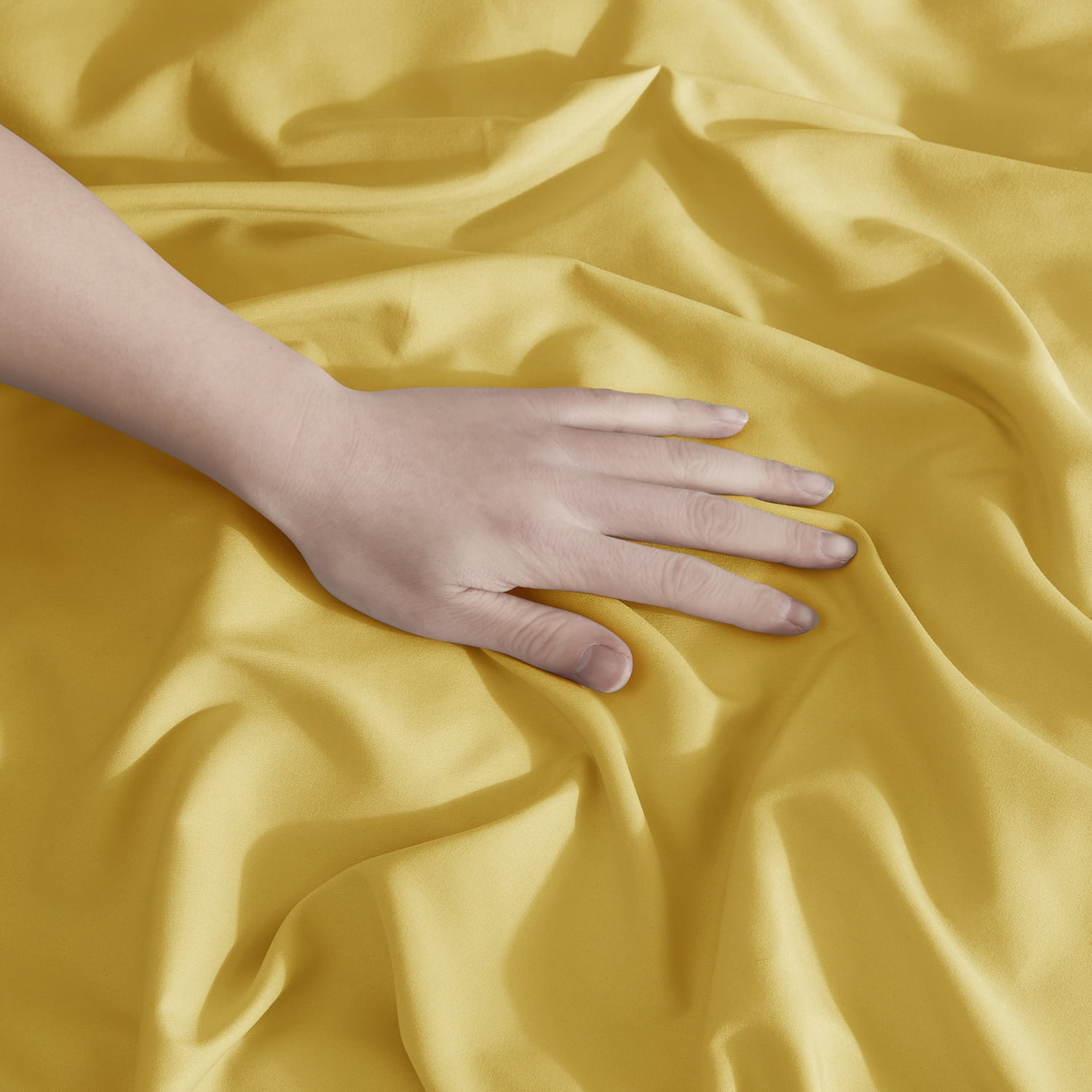 LammaLoe Twin Duvet Cover Set, Luxury Microfiber 2 Piece Bedding Sets with Pillow Sham, Yellow