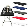 thumbnail image 2 of YMARPT Spandex Picnic Table Cloth, Rectangle Waterproof Elastic Fitted Table Covers, Stretch Spandex Table Cover, Washable Table Top Cap Cover for 4ft Table Camping Dining, 24x48 Inch, 2 of 6