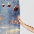 thumbnail image 3 of Autua Snow-Covered Street and Street Light Bathroom Décor Set with Hooks 100% Polyester Chic Modern Shower Curtain 69"x72, 3 of 7