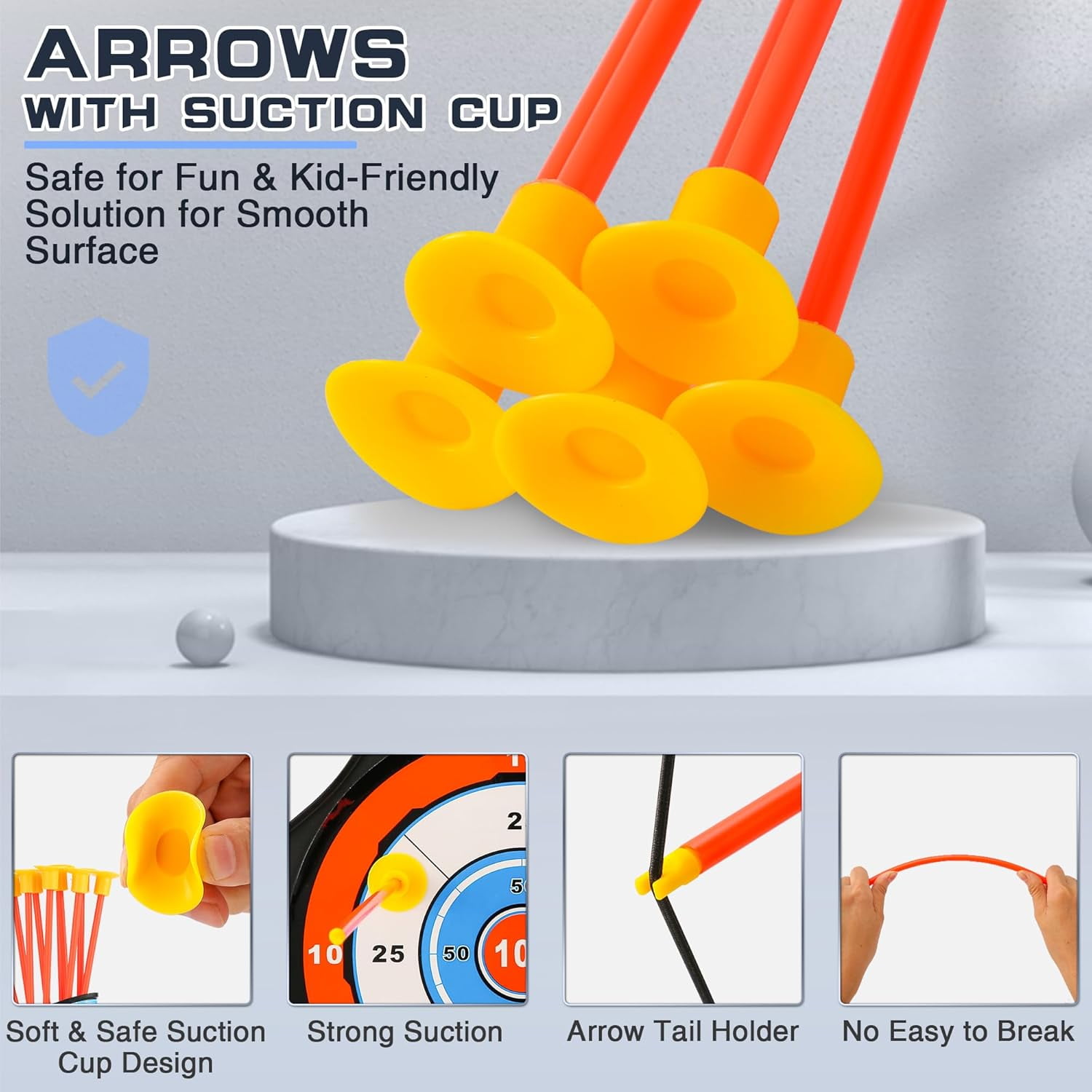 Bow and Arrow Set for Kids, 2-Pack LED Light Up Archery Set with 20 Suction Cup Arrows, Indoor and Outdoor Toy for Boys Girls Age 4-8 8-12 with Standing Target&2 Quivers