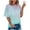 Light Blue, variant on SwiftWear Women's Plus Size Crew Neck Short Sleeve Blouses Soft Stretchy Casual Loose Fit Tees for Every Body, S-5XL​