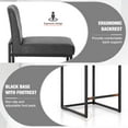 thumbnail image 3 of Summit Living 24 inch Bar Stools with Back Set of 2 for Kitchen Dining, Faux Leather Counter Stools, Gray, 3 of 9