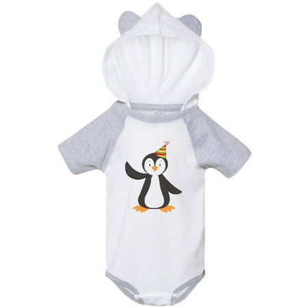 

Inktastic Cute Penguin Penguin With Party Hat Gift Baby Boy or Baby Girl Bodysuit