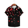 thumbnail image 5 of GERsome Men's Valentine's Day Short Sleeve Shirts Button Down Love Heart Graphic Beach Vacation Shirts S-5XL, 5 of 5