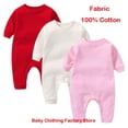 thumbnail image 1 of Pijamas para bebé recién nacido, Ropa De dormir 100% De algodón con cremallera, con calcetines, para otoño y primavera, 1 of 4