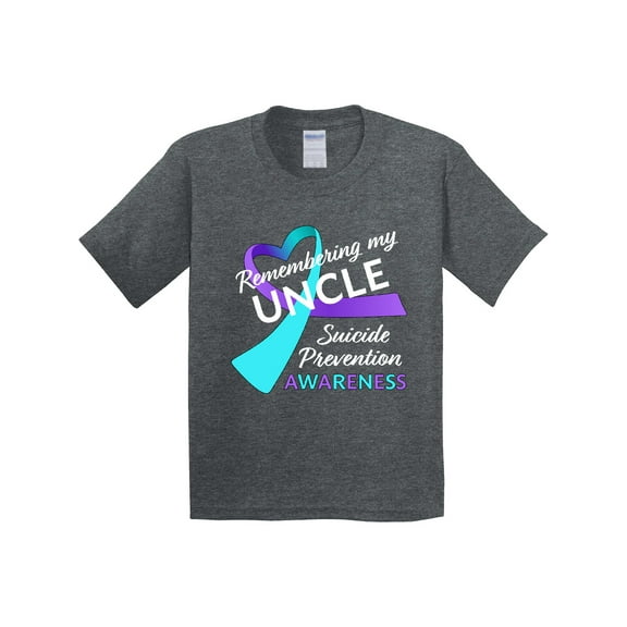 Inktastic Remembering My Uncle Suicide Prevention Awareness Youth T-Shirt