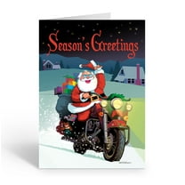 Stonehouse Collection Motorcycle Santa Christmas Card - 20103