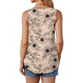thumbnail image 4 of Fantaslook Womens Tank Tops Dressy Casual Sleeveless Blouses Crew Neck Pleated Tunic Shirts Summer Tops, 4 of 8
