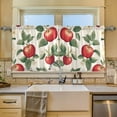 thumbnail image 2 of Yayeee Kitchen Curtains Set of 2 Light Filtering 57"x24" Over Sink Window Panels, Apples Flower Pattern, 2 of 7