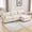 Beige, variant on 103" Corduroy Sofas Couch, Contemporary Sofa with Modular Design, Modern Accent Couch for Indoor Spaces, Emerald
