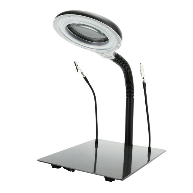 Lampe de Loupe, Base en Métal Réglable Angle Loupe de Bureau Lumière, pour l'Appréciation des Bijoux Micro-Sculpture Montre Réparation Bijoux Nous Faire Plug 110-220V
