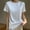 White, variant on FamilyThread Women's Short Sleeve Pullover Crewneck Blouses Satin Silk Shirts Casual Loose Work Summer Tunic Tops