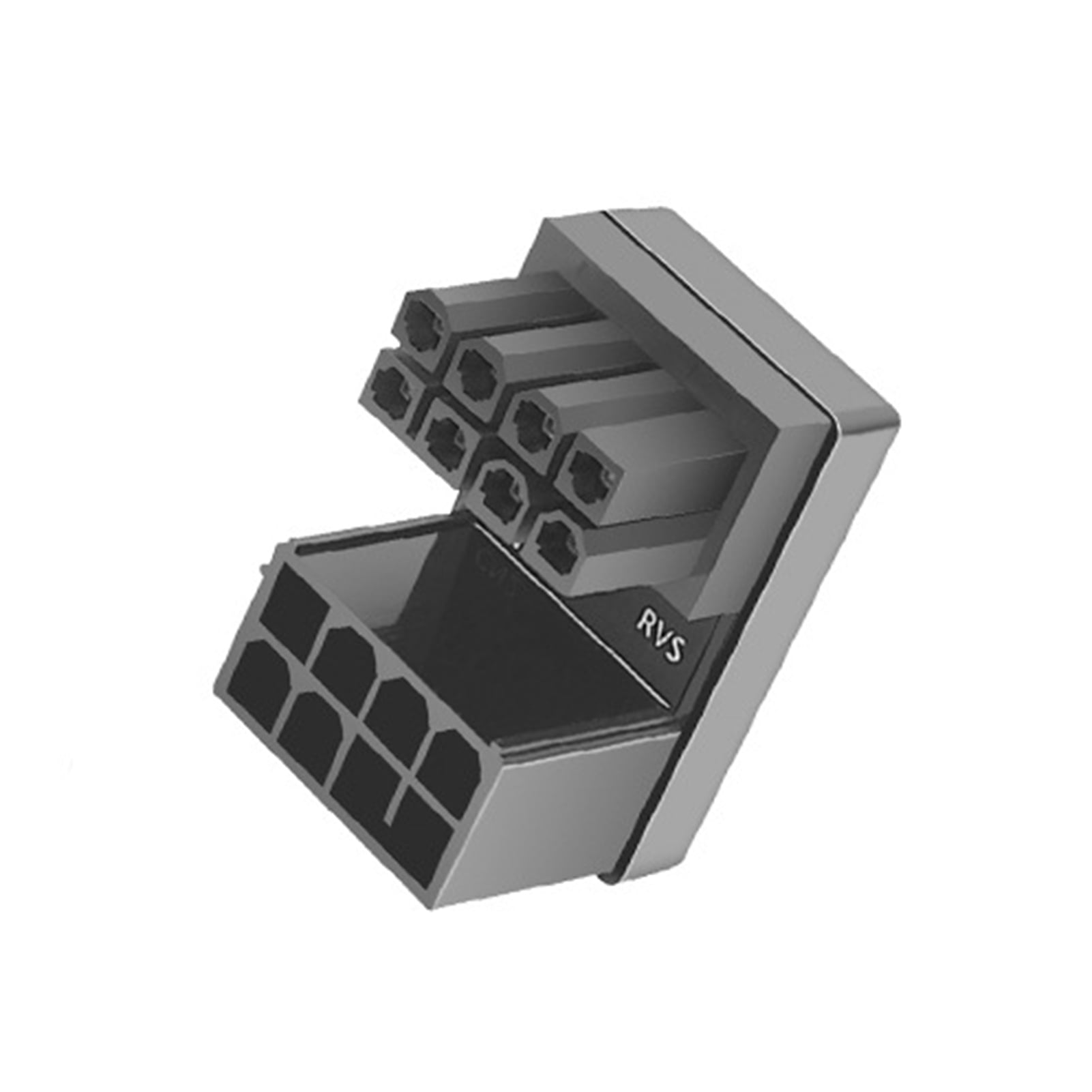 Graphics Card Adapter, 6pin 8pin Male 180 Degree Angled to 6pin 8Pin
