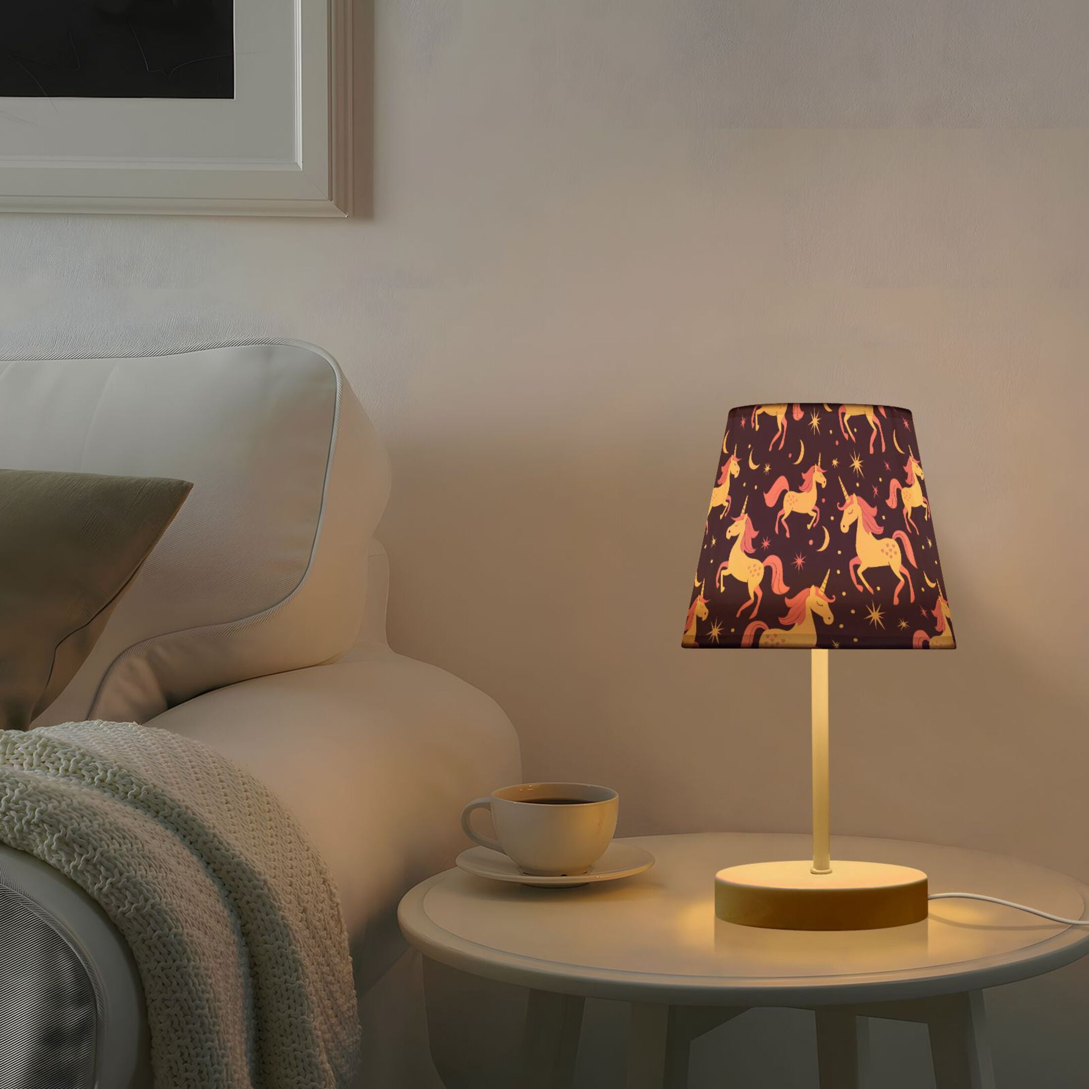 LED Desk Lamp Magic Unicorn and Star Table Nightstand Lamps with 3 Color Temperatures for Home Bedroom Living Room Decor 8x12