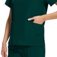 thumbnail image 5 of MLQIDK Womens Scrub Sets Plus Size Scrub Set Petite V Neck Yoga Scrub Pants and Tops Medical Scrubs Nursing Scrubs with Pockets Dark Green XL, 5 of 7