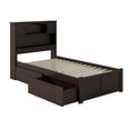 thumbnail image 6 of Newport Platform Bed with Flat Panel Foot Board and 2 Urban Bed Drawers, Twin, Brown, 6 of 7