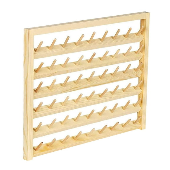 yotijay Wall Mount Thread Holder Multi-Spool Organizer Sewing Knitting Tool 54 Spool