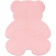 thumbnail image 1 of Alfombra con forma de oso, bonita alfombra para dormitorio, suave y esponjosa alfombra de piel sintética de conejo rosa, peluda y difusa, para habitación de niños, adolescentes, sofá, sala de estar, 1 of 5