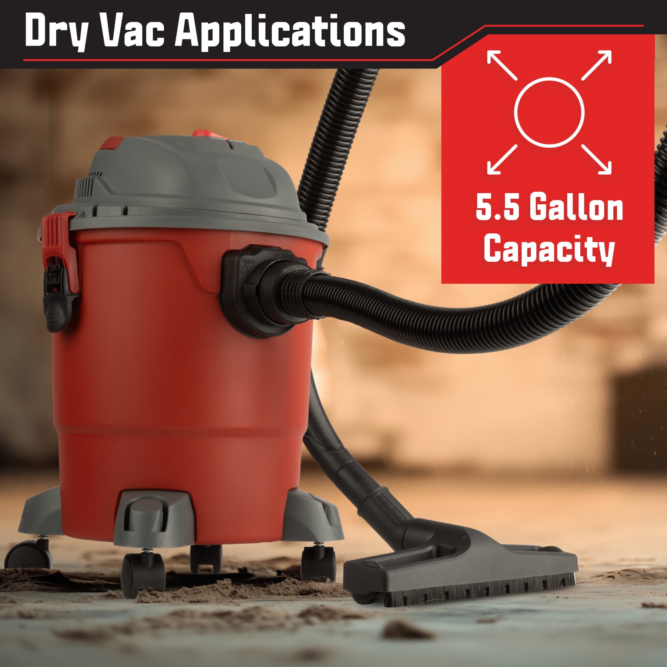 Stalwart 5.5 Gallon 5.5 Peak HP Shop Vacuum Wet and Dry Shop Vac
