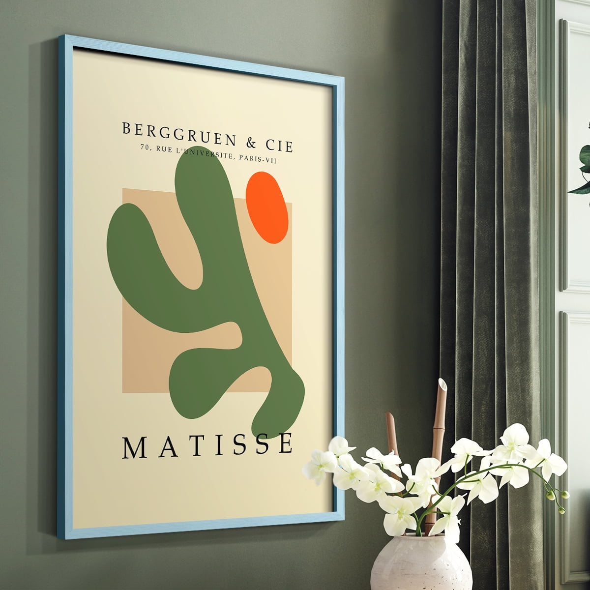 Matisse CCCXLI in Blue Solid Wood 8 x 10 Framed Print
