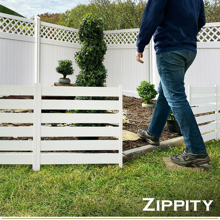 Zippity Outdoor Products No-Dig White Vinyl Maui Garden Fence Kit