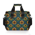 thumbnail image 7 of FORMRS Insulated Cooler Bag 24 Cans Capacity Soft Leakproof Lunch Box with Side Pockets, Blue Art Sunflowers, 7 of 7