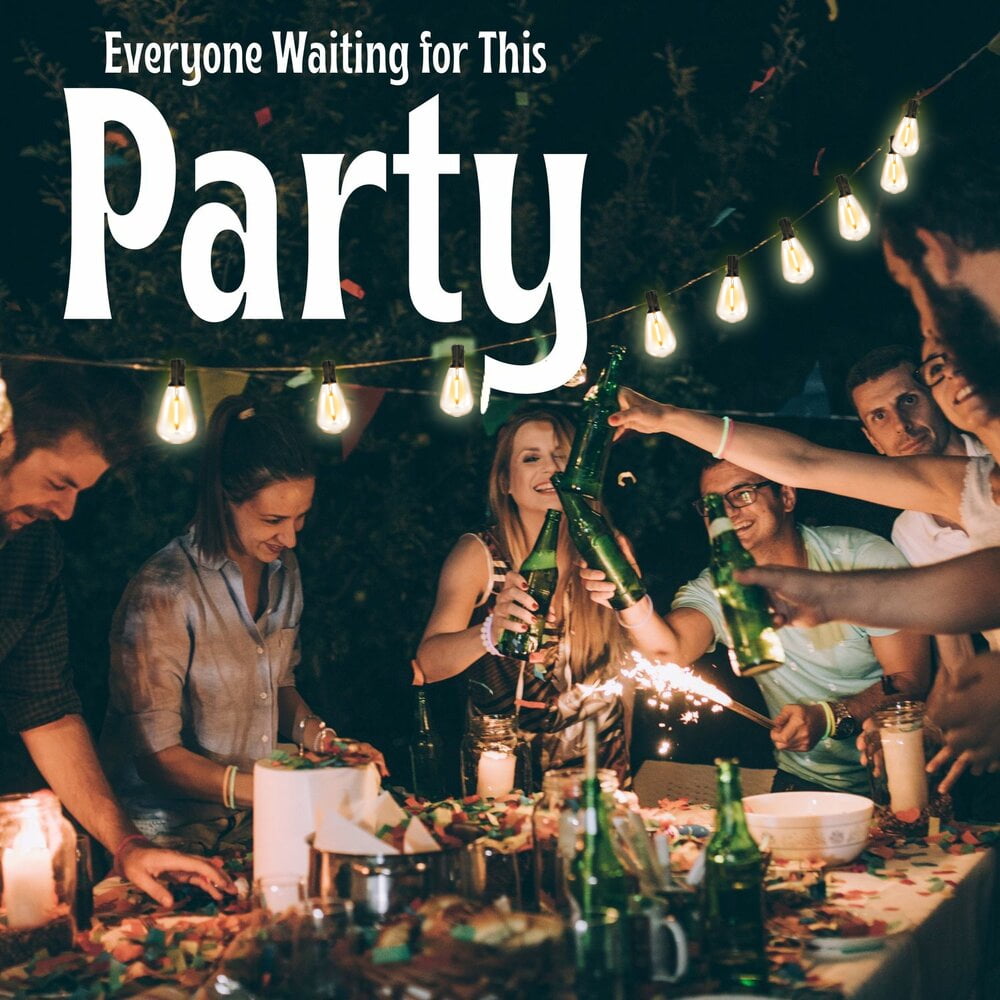 GUPUP 100ft Outdoor String Lights, Waterproof and Shatterproof Patio Light with 24+1 ST38 Bulbs, Connectable Hanging Outside Lights for Yard