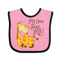 Inktastic My Oma Loves Me Boys or Girls Baby Bib