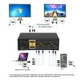 thumbnail image 3 of CKLau 4K@60Hz 2 Port Dual Monitor KVM Switch Displayport with Audio USB 2.0 Hub and Cables DP 1.2 KVM Switch 2 Monitors 2 Computers Support Hotkey Switching, 3 of 5