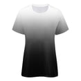thumbnail image 3 of UANWENN Débardeurs d'Été Dégradés à Col Rond pour Femmes, Manches Courtes, T-Shirts d'Entraînement Décontractés, T-Shirts Amples à Manches Longues pour Femmes, 3 of 3