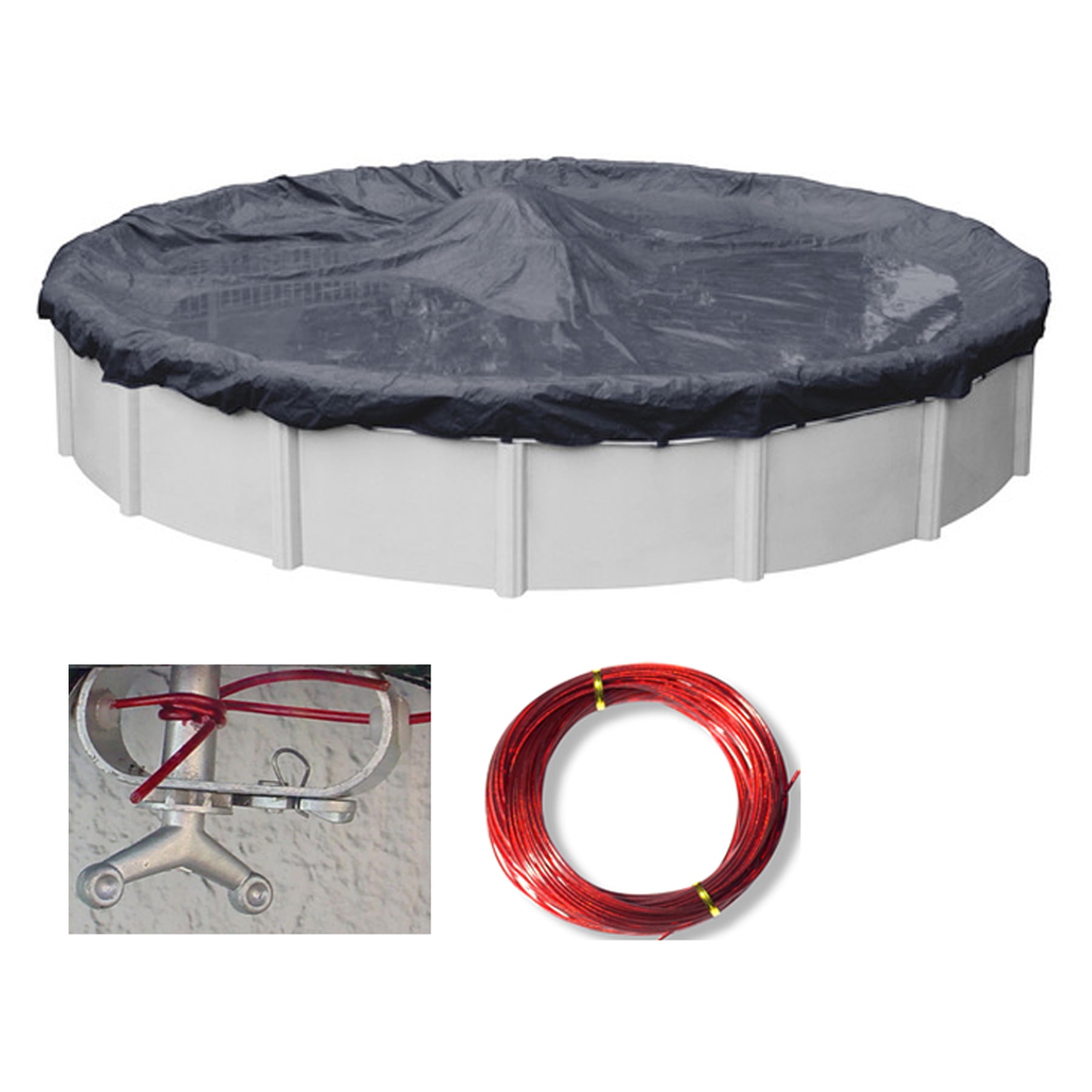 In The Swim 24 Foot Round Swimming Pool Winter Cover 20-Year  Aboveground Pool 