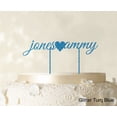 thumbnail image 1 of Custom Name Glitter Cake Topper Personalized Wedding Cake Toppers Color Option Available 5-7 Inches Wide, 1 of 1