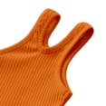 thumbnail image 5 of GiLiling Toddler Baby Girls Dance Tank Top One Shoulder Racerback Crop Shirt Sleeveless Sports Vest Summer Casual (Orange, 7-8 Years), 5 of 9