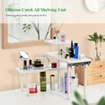 thumbnail image 3 of Ollieroo 3 Tier Kithen Countertop Organizer,Bamboo Corner Shelf,Bathroom Storage Display Counter Shelves for Make Up,Dresser Table with Hooks,White, 3 of 6
