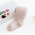 thumbnail image 2 of Girls Tights-Baby Toddler Cable Knit Cotton Footed Leggings Stocking Pants-Thick Winter Legging Pantyhose Stockings Pinks l, 2 of 7