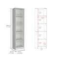 thumbnail image 5 of DeeHome Olson 3 Piece Living Room Set with 3 Bookcases, White, 5 of 7